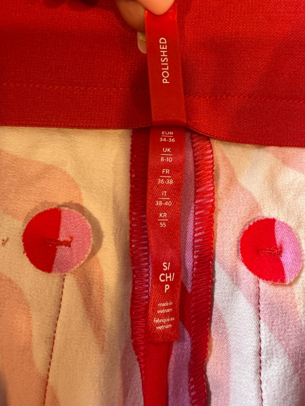 SPANX On-the-Go Printed Shorts 4” in True Red Zebra Stripe Women's Small NEW - Picture 4 of 8